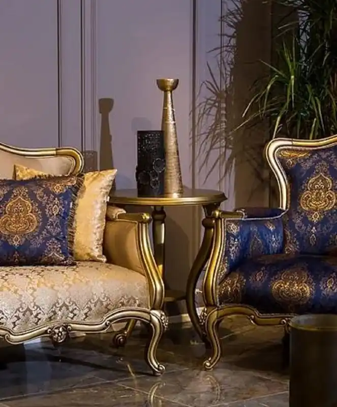 Casa Padrino Luxus Barock Beistelltisch Gold - Runder Massivholz Tisch im Barockstil - Barock Wohnzimmer Möbel - Edel & Prunkvoll Sichere Zahlung