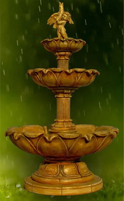 Angebot Casa Padrino Jugendstil Springbrunnen Antik Beige Ø 145 x H. 240 cm - Prunkvoller Gartenbrunnen - Gartendeko Brunnen - Barock & Jugendstil Garten Deko Accessoires