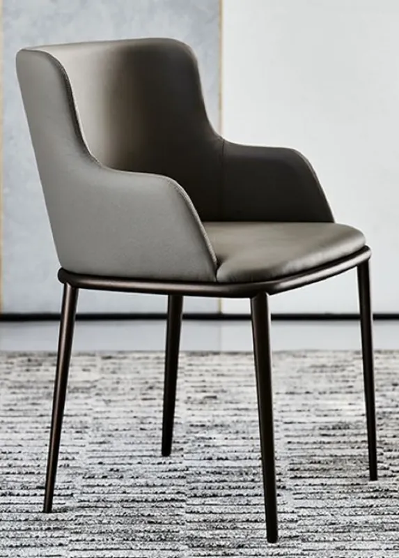 Casa Padrino Luxus Esszimmerstuhl 8er Set Grau / Schwarz - Luxus Esszimmer & Restaurant Möbel - Luxus Qualität - Made in Italy Zertifiziert