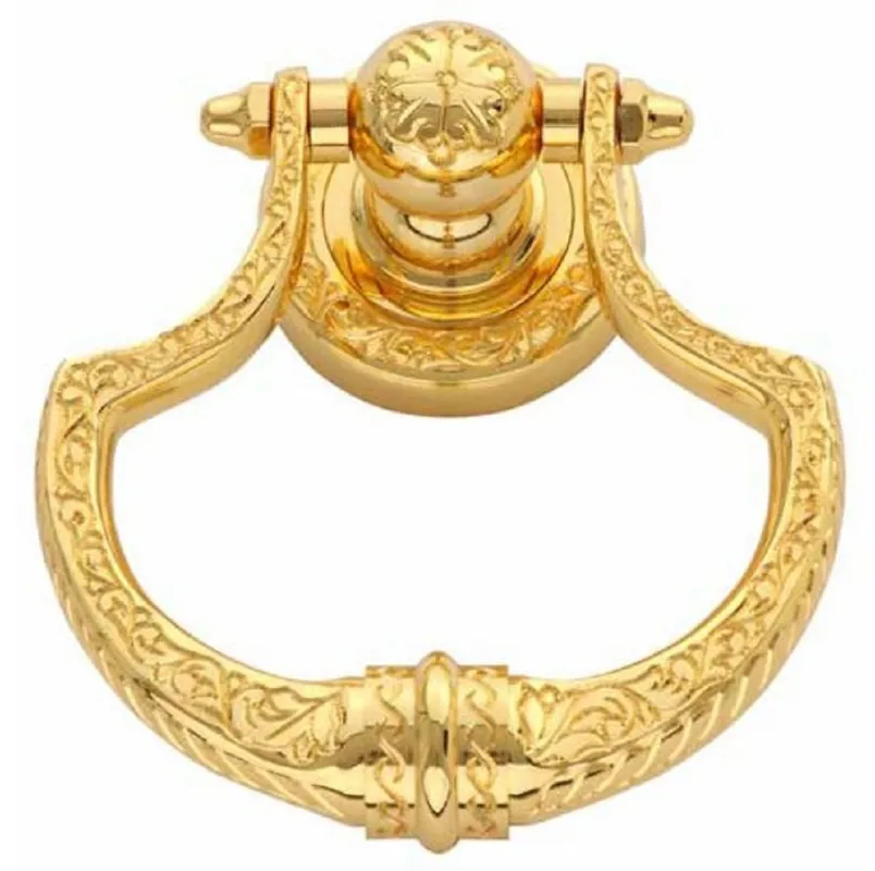 Top-Preis Casa Padrino Luxus Barock Türklopfer Gold 11 x H. 14 cm - Messing Türklopfer mit 24 Karat Vergoldung - Barock Wohnaccessoires