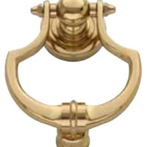 Casa Padrino Luxus Barock Türklopfer Gold 11 x H. 14 cm - Eleganter Messing Türklopfer - Wohnaccessoires im Barockstil Knallerangebot