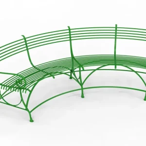 Heißes Angebot Casa Padrino Jugendstil Gartenbank 190 x 148 x H. 90 cm - Verschiedene Farben - Gebogene Schmiedeeisen Bank mit Pferdehuf Füßen - Jugendstil Schmiedeeisen Garten & Terrassen Möbel