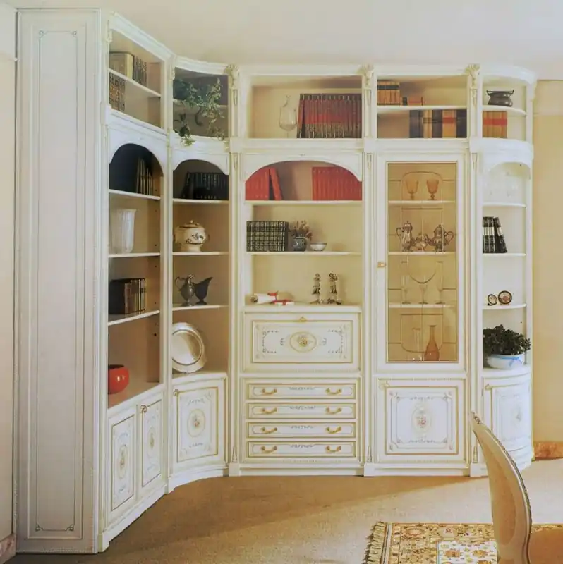 Casa Padrino Luxus Barock Eckschrank Weiß / Mehrfarbig / Gold - Handgefertigter Wohnzimmer Schrank im Barockstil - Barock Wohnzimmer Möbel - Erstklassische Qualität - Made in Italy Jetzt Bestellen