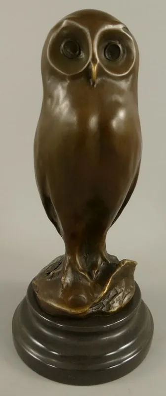 Meistverkauft Casa Padrino Bronze Skulptur Eule Bronzefarben / Schwarz 12 x 12 x H. 26 cm - Bronzefigur - Dekofigur - Schreibtisch Deko Accessoires
