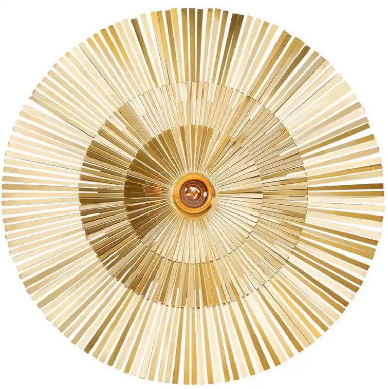Casa Padrino Luxus Wandleuchte Ø 60 cm - Runde Messing Wandlampe - Hotel & Restaurant Wandleuchte - Luxus Kollektion Bestpreis