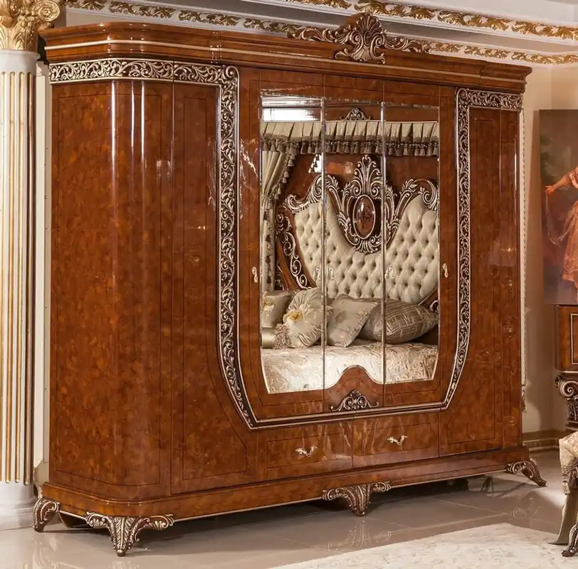 Solange Der Vorrat Reicht Casa Padrino Luxus Barock Schlafzimmerschrank Braun / Bronzefarben - Prunkvoller Massivholz Kleiderschrank im Barockstil - Barock Schlafzimmer & Hotel Möbel - Edel & Prunkvoll