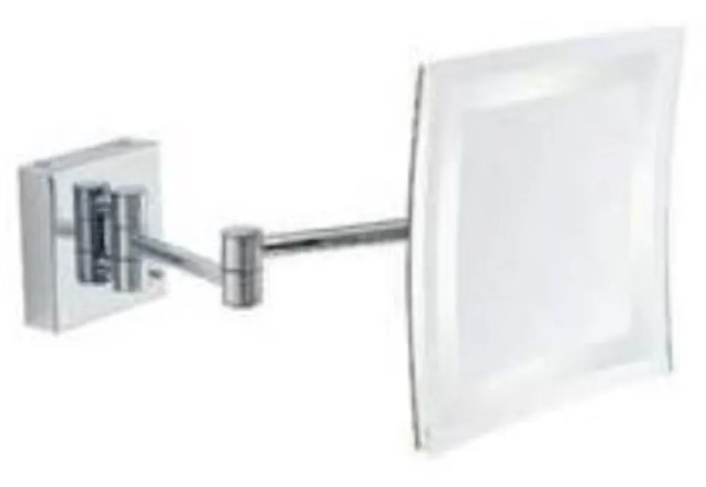 Saisonangebot Casa Padrino Luxus LED Kosmetik Spiegel Silber 22 x 39 x H. 22 cm - Verstellbarer Kosmetik Wandspiegel - Verchromter Badezimmer Schmink Spiegel - Luxus Badezimmer Accessoires