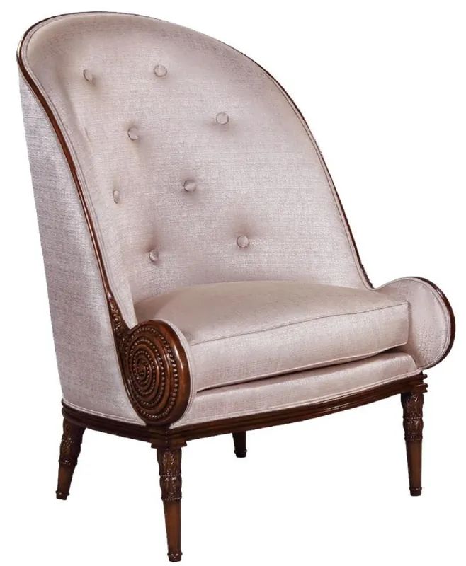 Casa Padrino Luxus Barock Mahagoni Sessel Silber / Dunkelbraun 90 x 83 x H. 119 cm - Wohnzimmer Sessel im Barockstil - Barock Wohnzimmer Möbel - Edel & Prunkvoll Expressversand