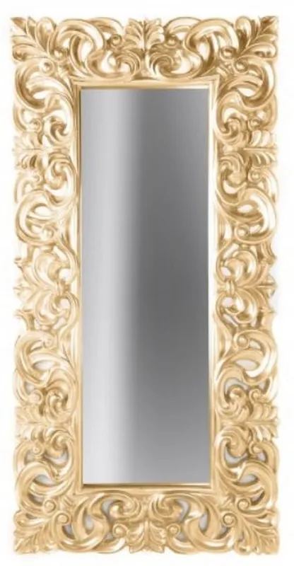 Direktkauf Casa Padrino Barock Spiegel Antik Gold 90 x 5 x H. 180 cm - Rechteckiger Wandspiegel im Barockstil - Garderobenspiegel - Wohnzimmer Spiegel - Barock Möbel