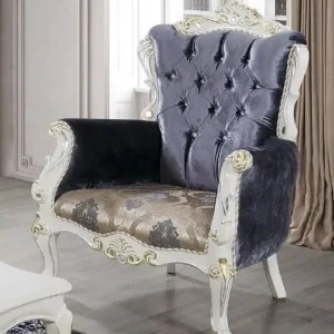 Casa Padrino Luxus Barock Sessel Lila / Mehrfarbig / Weiß / Gold - Prunkvoller Massivholz Wohnzimmer Sessel mit Glitzersteinen und elegantem Muster - Barock Wohnzimmer Möbel Neue Kollektion