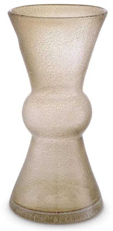 Casa Padrino Luxus Deko Glas Vase Braun Ø 18 x H. 37 cm - Mundgeblasene Blumenvase - Deko Accessoires - Luxus Kollektion Letzte Chance