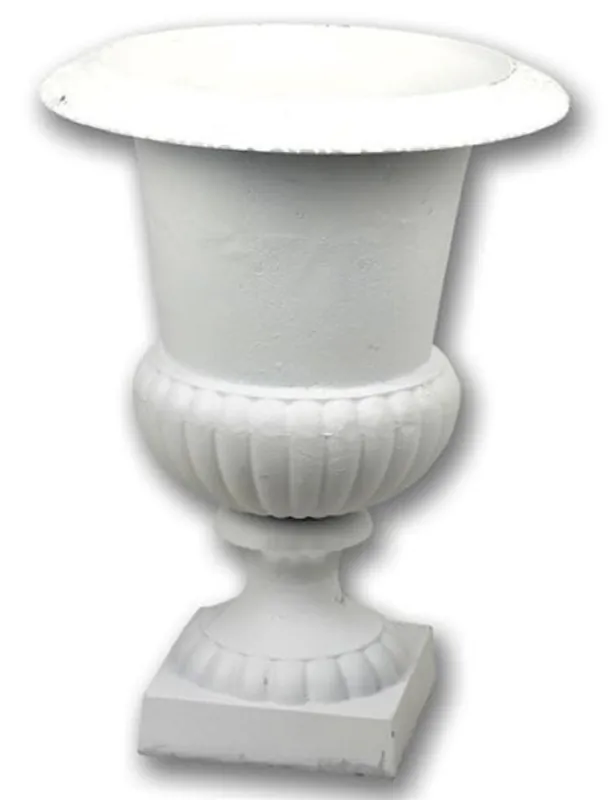 Casa Padrino Barock Garten Deko Blumentopf Weiß H. 66,8 cm - Prunkvoller Pflanzentopf im Barockstil - Barock Garten & Terrassen Deko Accessoires Wochenendangebot