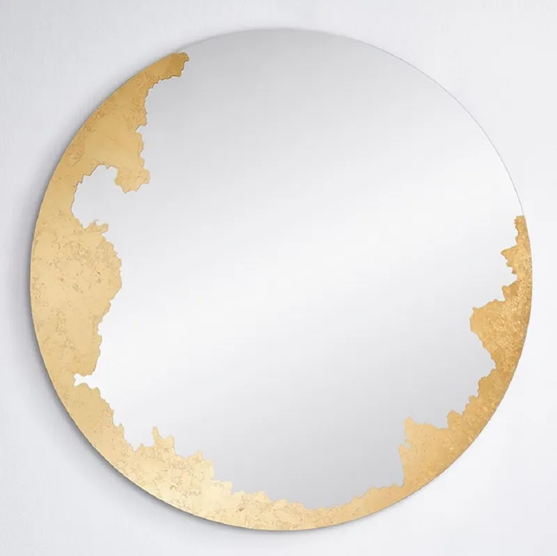 Casa Padrino Luxus Wandspiegel Gold Ø 100 cm - Runder Wohnzimmer Spiegel - Schlafzimmer Spiegel - Garderoben Spiegel - Luxus Möbel - Luxus Interior - Luxus Qualität Preisknaller