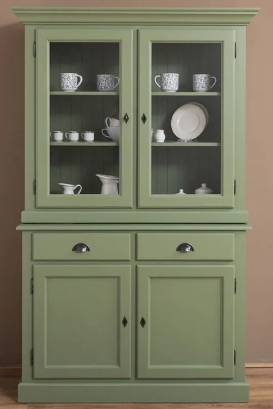 Günstig Casa Padrino Landhausstil Esszimmerschrank Grün 126 x 45 x H. 200 cm - Massivholz Küchenschrank - Esszimmermöbel im Landhausstil - Landhausstil Einrichtung - Esszimmer Einrichtung