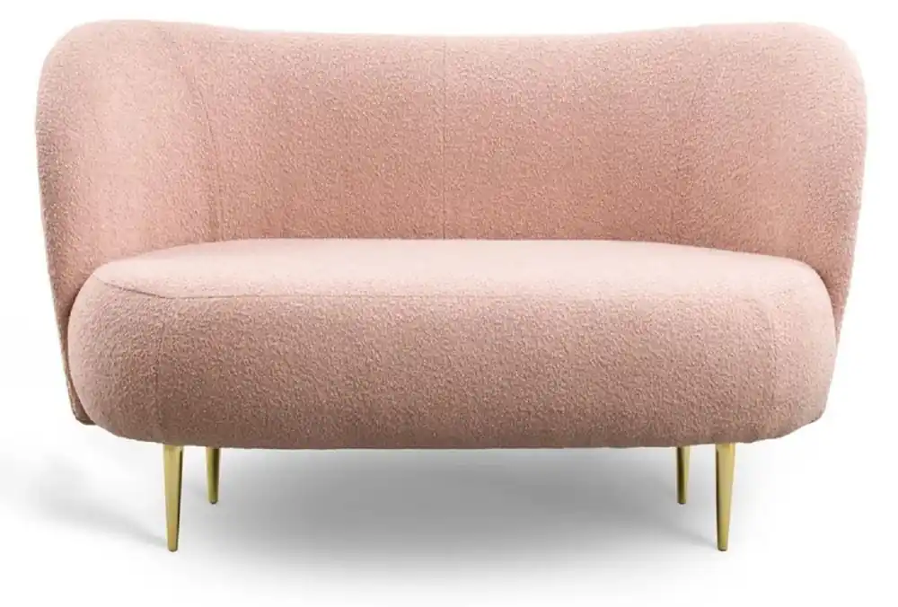 Meistverkauft Casa Padrino Luxus 2er Sofa Rosa / Gold 130 x 72 x H. 80 cm - Wohnzimmer Sofa mit gebogener Rückenlehne - Wohnzimmer Möbel - Luxus Möbel - Wohnzimmer Einrichtung - Luxus Einrichtung