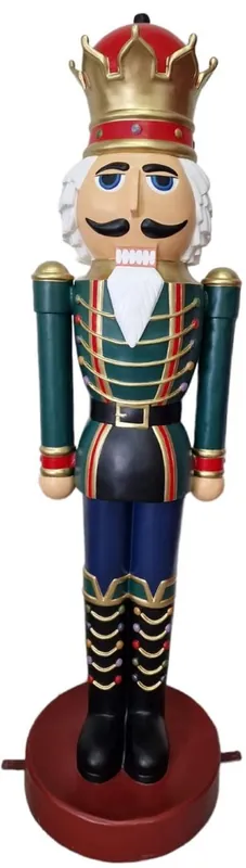 Casa Padrino Luxus Deko Skulptur Nussknacker König Mehrfarbig H. 200 cm - Lebensgroße Weihnachts Deko Figur - XXL Deko Skulptur - XXL Deko Figur - XXL Weihnachts Skulptur Wochenendangebot