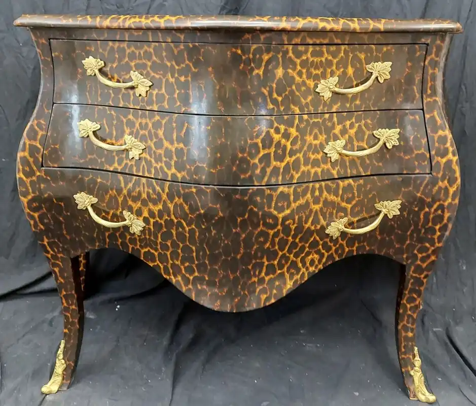 Schneller Versand Casa Padrino Barock Kommode mit 3 Schubladen Leopard / Gold - Handgefertigte Massivholz Kommode im Barockstil - Schlafzimmer Möbel im Barockstil - Barock Möbel - Barock Einrichtung