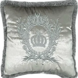 Nur Für Kurze Zeit Harald Glööckler Luxus Deko Kissen Pompöös by Casa Padrino Silber / Silber - Glööckler Kissen - Designer Zierkissen - Harald Glööckler Designer Deko Accessoires - Luxus Qualität