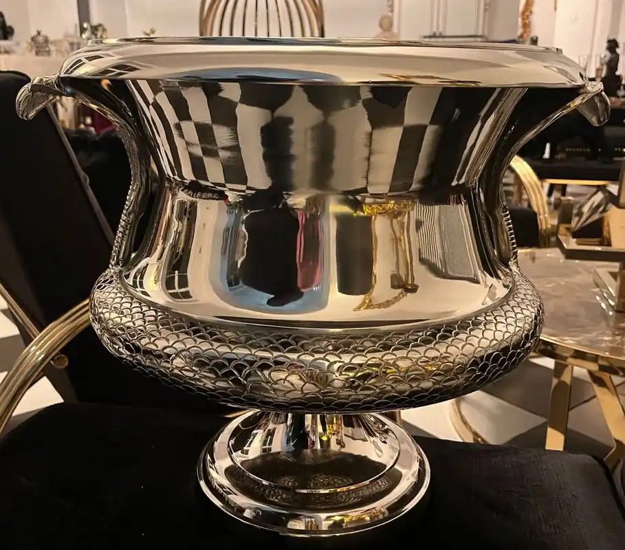 Nur Für Kurze Zeit Casa Padrino Luxus Vase Cobra Schlangen Silber 59 x 47 x H. 45 cm - Prunkvolle Messing Blumenvase - Deko Vase - Deko Accessoires - Luxus Accessoires - Luxus Interior