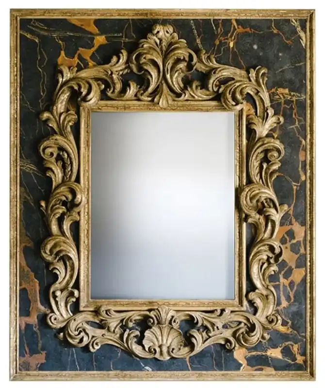 Casa Padrino Luxus Barock Spiegel Antik Gold / Schwarz - Rechteckiger italienischer Barockstil Wandspiegel - Barock Möbel - Luxus Möbel im Barockstil - Luxus Qualität - Made in Italy Wochenendangebot