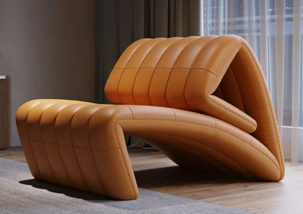 Bestseller Casa Padrino Luxus Designer Leder Sessel Braun 75 x 135 x H. 80 cm - Echtleder Wohnzimmer Sessel - Hotel Sessel - Wohnzimmer Möbel - Hotel Möbel - Luxus Qualität - Made in Italy