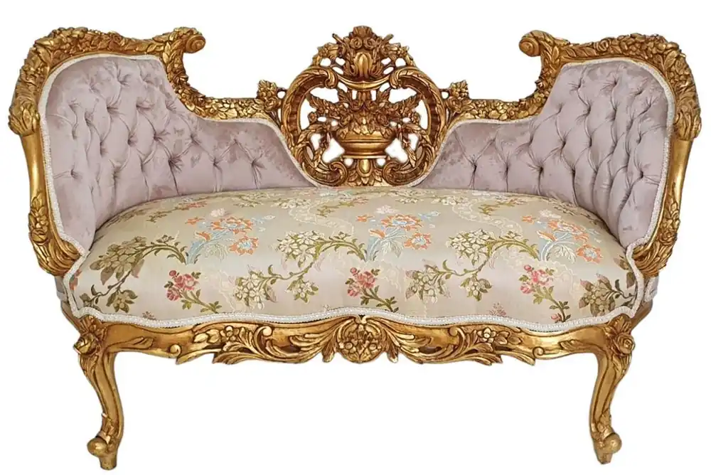 Neuheit Casa Padrino Barock Sofa Rosa / Beige / Mehrfarbig / Gold - Prunkvolles Wohnzimmer Sofa im Barockstil - Wohnzimmer Möbel im Barockstil - Barock Möbel - Barock Einrichtung
