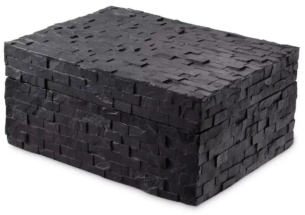 Casa Padrino Luxus Schmuckkasten Schwarz 28,5 x 22 x H. 13 cm - Schmuckschatulle - Aufbewahrungsbox - Luxus Accessoires - Deko Accessoires - Luxus Qualität Ausverkauf