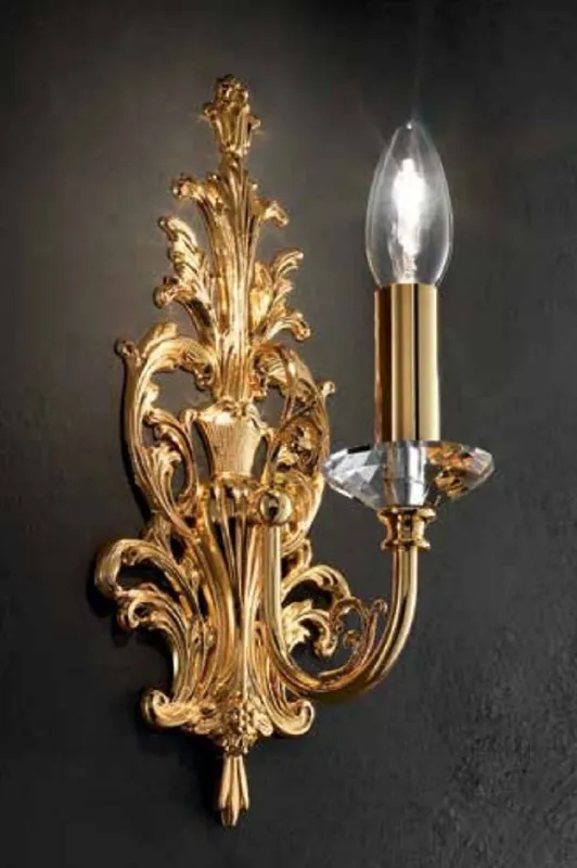 Sonderangebot Casa Padrino Luxus Barock Kristall Wandleuchte Gold 15 x 15 x H. 33 cm - Prunkvolle Wandlampe im Barockstil - Barock Leuchten - Edel & Prunkvoll - Luxus Qualität - Made in Italy