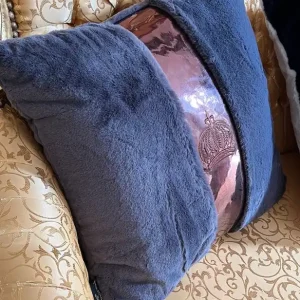 Meistverkauft Harald Glööckler Luxus Deko Kissen Pompöös by Casa Padrino Grau / Kupfer - Glööckler Kissen - Designer Zierkissen - Harald Glööckler Designer Deko Accessoires