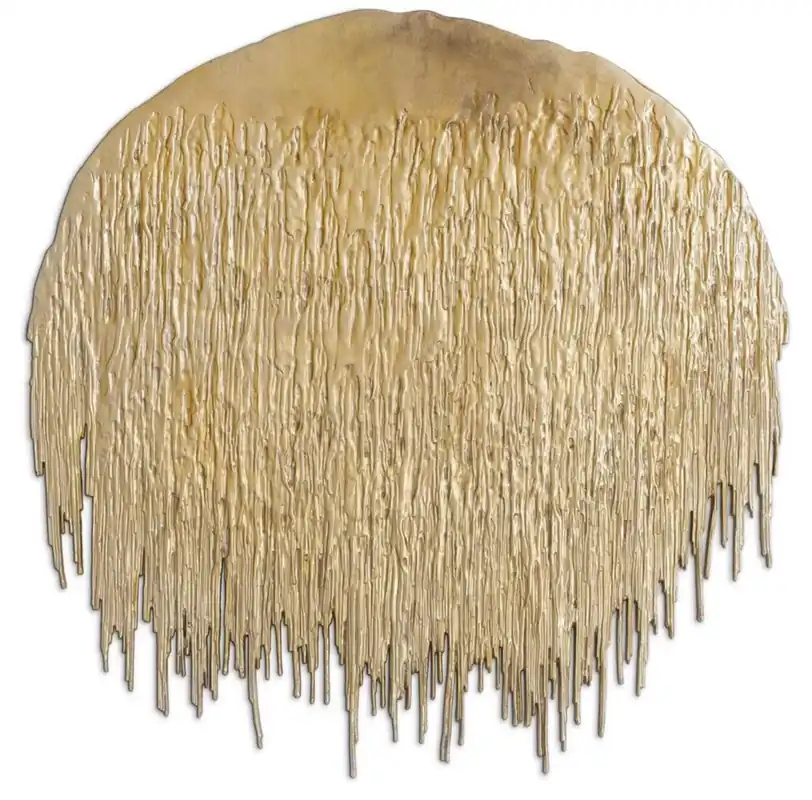 Casa Padrino Luxus Designer Aluminium Wanddeko Objekt Messing 99 x 2,5 x H. 99 cm - Wohnzimmer Deko - Hotel Deko - Deko Accessoires - Luxus Möbel - Luxus Qualität Finale Aktion