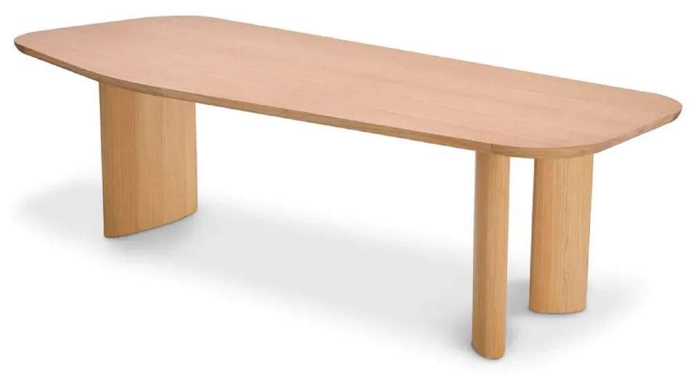 Neu Casa Padrino Luxus Esstisch Naturfarben 248 x 100 x H. 76,5 cm - Rechteckiger Massivholz Küchentisch - Esszimmer Möbel - Küchen Möbel - Luxus Möbel - Luxus Einrichtung - Luxus Qualität
