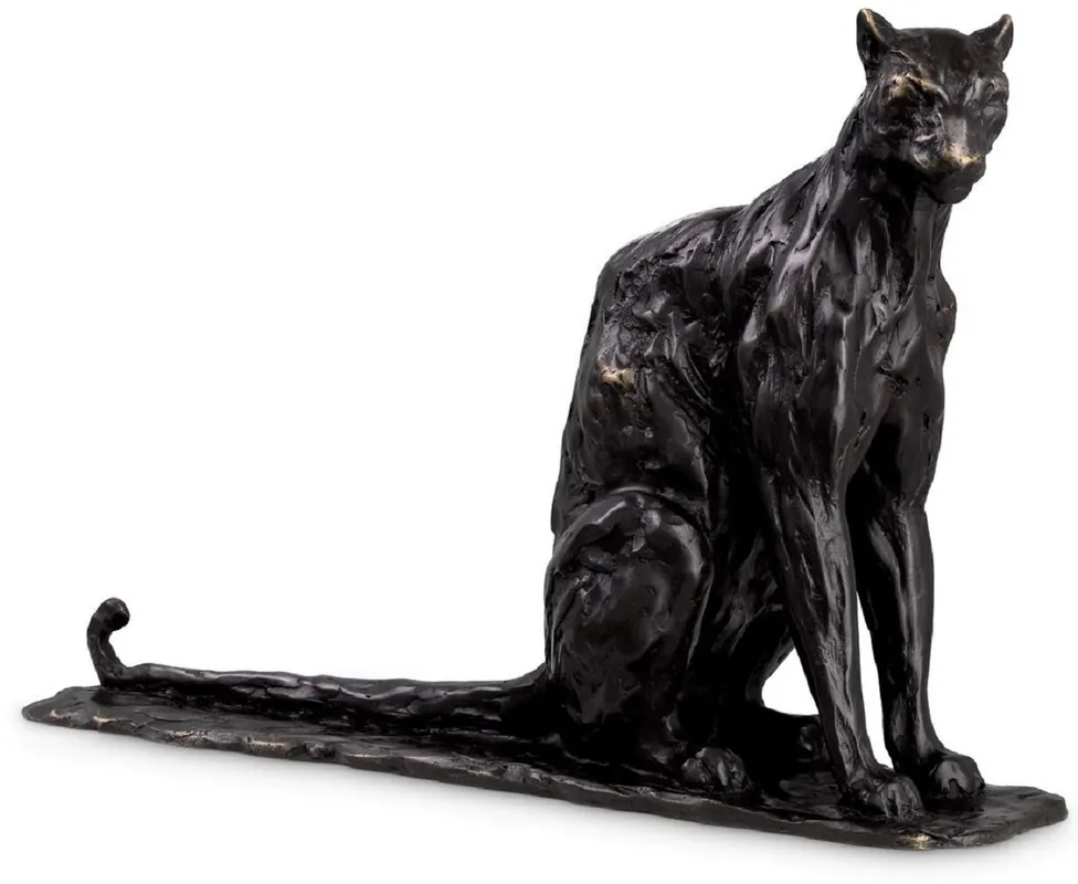 Preis Gesenkt Casa Padrino Luxus Deko Skulptur Panther 37 x 10 x H. 24 cm - Bronze Deko Skulptur - Bronze Deko Figur - Schreibtisch Deko - Wohnzimmer Deko - Luxus Qualität