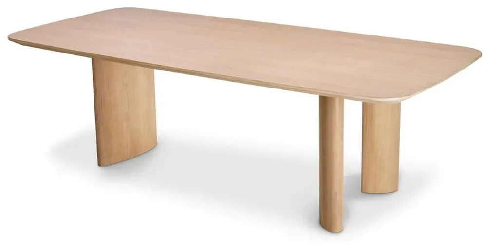 Casa Padrino Luxus Esstisch Naturfarben 241 x 109,5 x H. 77 cm - Rechteckiger Massivholz Küchentisch - Esszimmer Möbel - Küchen Möbel - Luxus Möbel - Luxus Einrichtung Preiswert