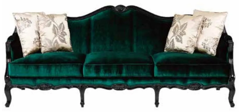 Casa Padrino Luxus Barock Sofa Grün / Schwarz - Prunkvolles Wohnzimmer Sofa - Barockstil Wohnzimmer Möbel - Luxus Möbel im Barockstil - Barock Einrichtung - Edel & Prunkvoll Jetzt Bestellen