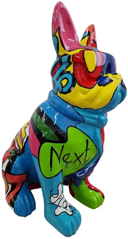 Neu Im Sortiment Casa Padrino Luxus Deko Skulptur Hund Bulldogge Bunt H. 78 cm - Große Deko Figur - XXL Deko Skulptur - XXL Deko Figur - Wohnzimmer Deko - Garten Deko - Luxus Deko XXL Figuren