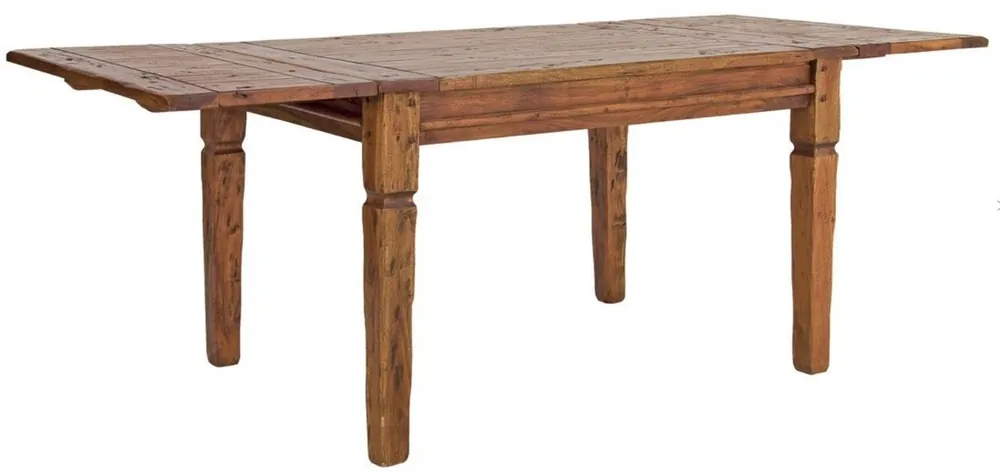 Markenprodukt Casa Padrino Landhausstil Esstisch Braun / Naturfarben 200-290 x 100 x H. 76 cm - Ausziehbarer rustikaler Massivholz Küchentisch - Rustikale Esszimmer Möbel - Massivholz Möbel - Landhausstil Möbel