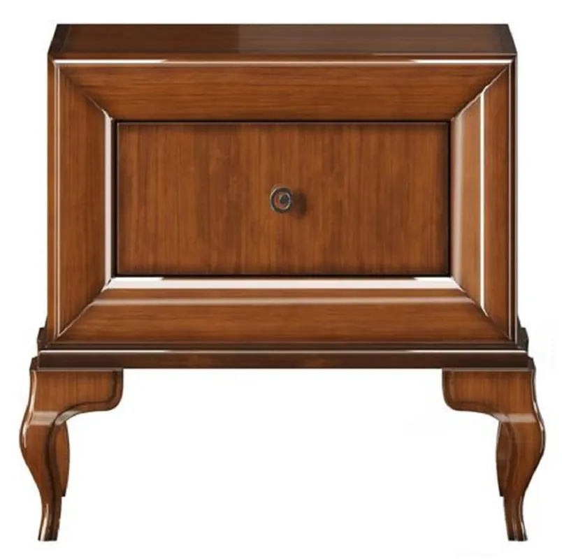 Billig Casa Padrino Luxus Art Deco Nachttisch Hochglanz Braun 70 x 42 x H. 65 cm - Massivholz Beistelltisch mit Schublade - Luxus Schlafzimmer Möbel - Luxus Art Deco Möbel