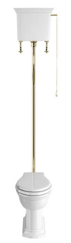 Angebot Casa Padrino luxury Art Nouveau toilet with hanging cistern white / vintage gold 54.5 x H. 225 cm - Bathroom Furniture - Luxury Quality