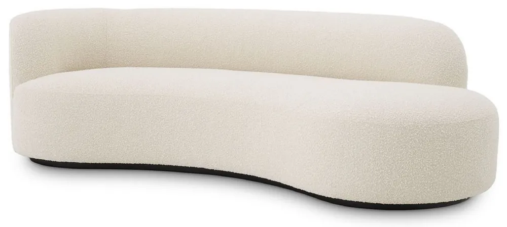 Online Kaufen Casa Padrino luxury sofa cream / black 230 x 110 x H. 68 cm - Curved living room sofa - Hotel Sofa - Luxury Quality
