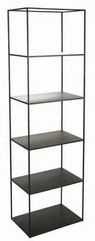 Begrenztes Angebot Casa Padrino luxury metal shelf cabinet black 60 x 40 x H. 200 cm - Bookcase - Living Room Cabinet - Luxury Furniture