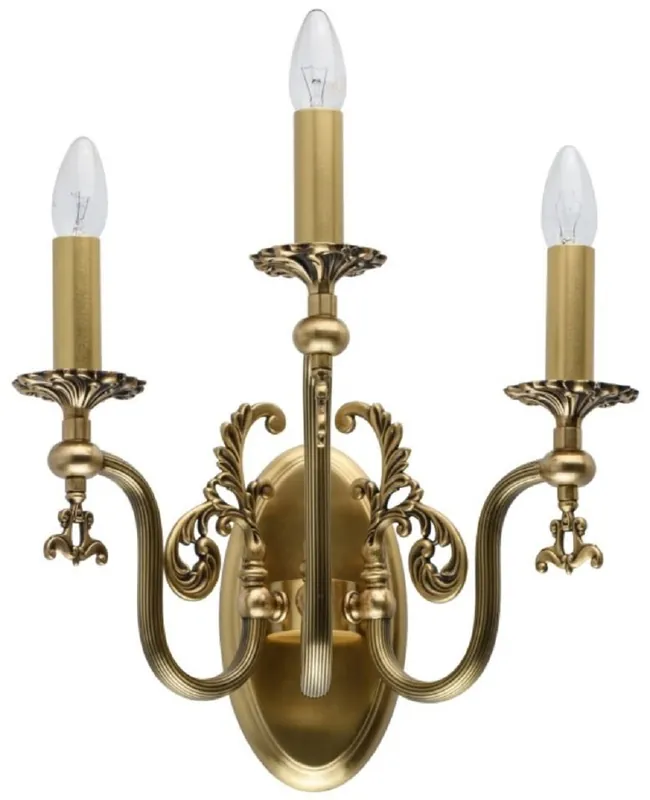 Casa Padrino luxury baroque wall lamp antique bronze 39 x 39 x H. 24 cm - Elegant living room wall light in baroque style - Baroque Lights Zertifiziert