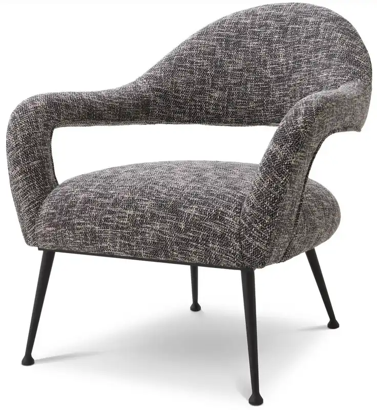 Rabatt Casa Padrino designer armchair black / black 80 x 76 x H. 85 cm - Living Room Armchair - Designer Furniture - Luxury Quality
