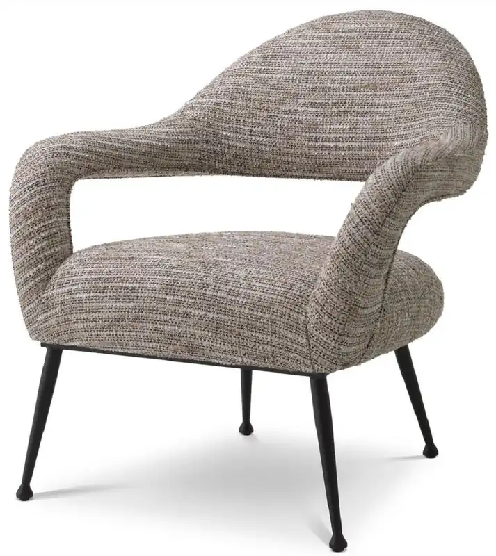 Casa Padrino designer armchair beige / black 80 x 76 x H. 85 cm - Living Room Armchair - Designer Furniture - Luxury Quality Versand Am Gleichen Tag