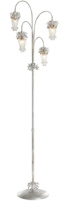 Top-Preis Casa Padrino luxury floor lamp silver / gold Ø 50 x H. 170 cm - Modern metal floor lamp with Swarovski crystal glass - Hotel & Restaurant Lamp