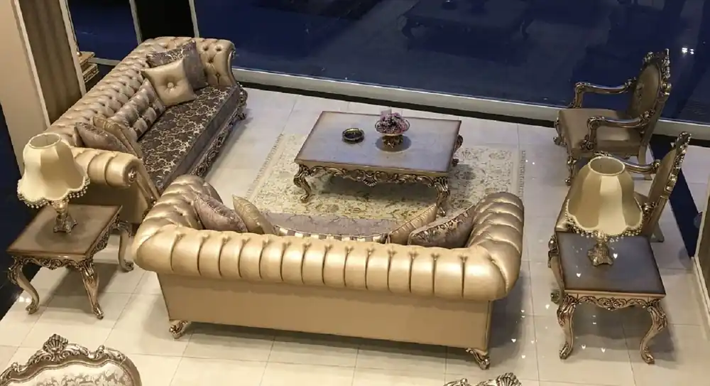 Preis Gesenkt Casa Padrino luxury baroque living room set - 2 Sofas & 2 Armchairs & 1 Coffee Table & 2 Side Tables - Handmade living room furniture in baroque style - Noble & Magnificent
