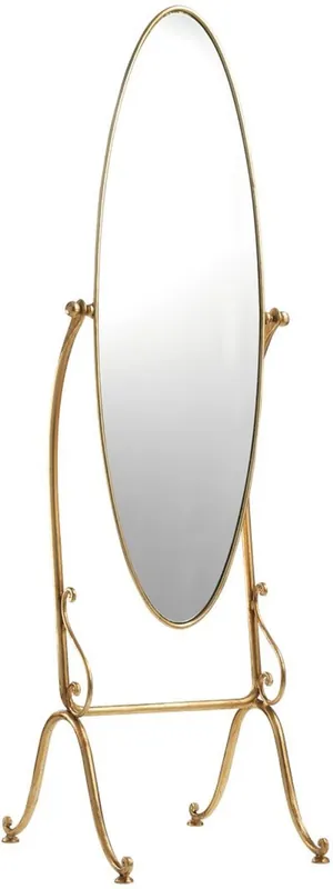 Direktkauf Casa Padrino luxury art nouveau standing mirror gold - Oval bedroom mirror - Baroque & Art Nouveau Bedroom Furniture