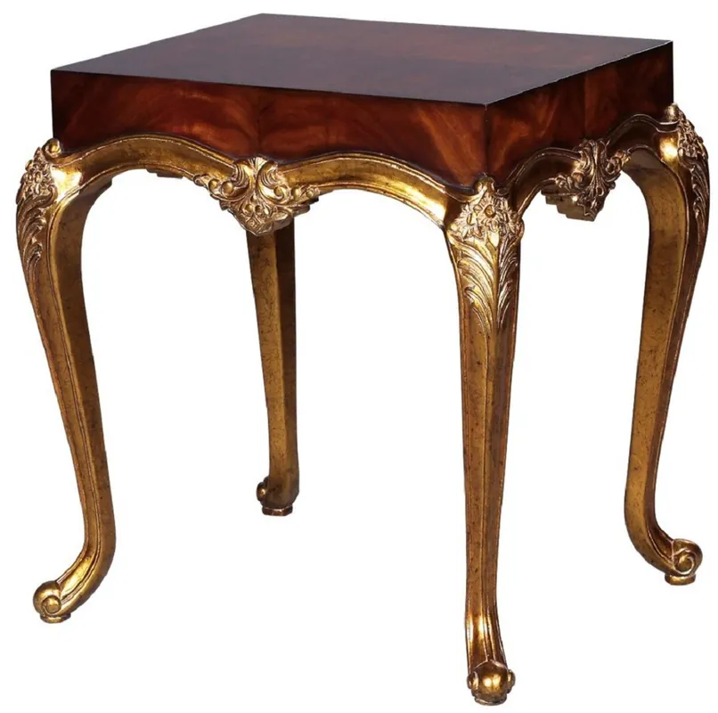Casa Padrino luxury baroque side table dark brown / antique gold - Magnificent solid wood table in baroque style - Baroque living room furniture Super-Preis