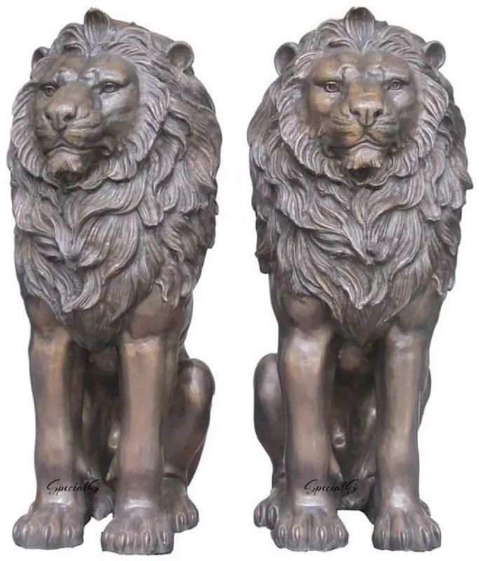 Casa Padrino luxury bronze decoration sculptures lions 46 x 74 x H. 113 cm - Bronze decoration figures - Luxury Hotel & Restaurant Decoration Accessories Schnäppchen