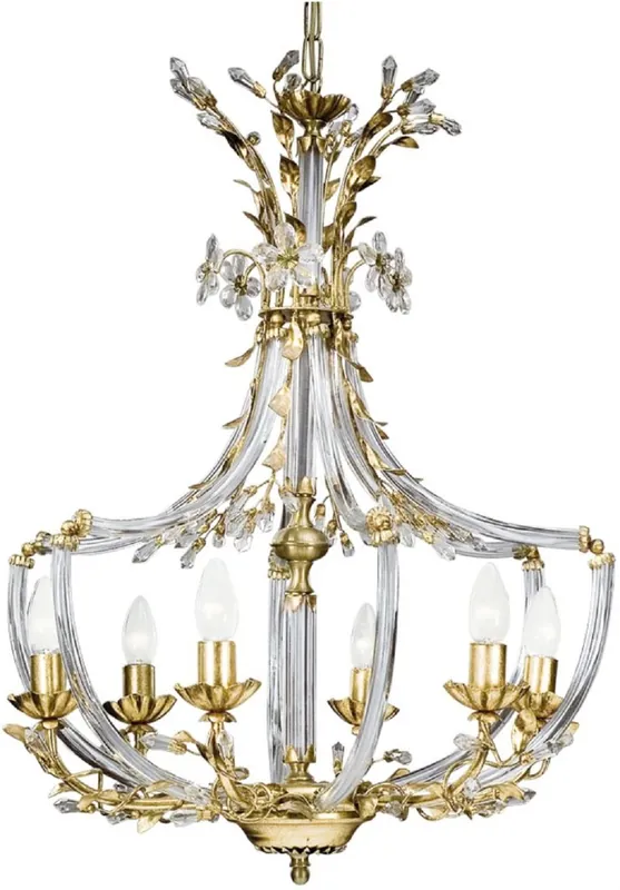 Casa Padrino luxury baroque crystal chandelier gold Ø 55 x H. 80 cm - Magnificent chandelier with noble Swarovski crystal glass - Luxury Quality Heißes Angebot