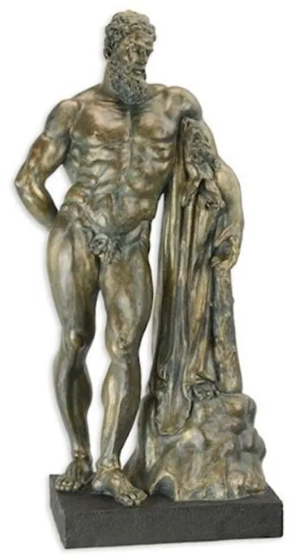 Casa Padrino synthetic resin decorative sculpture Hercules bronze / black 25.8 x 15.7 x H. 52.1 - Elegant decoration figure - Desk Decoration - Living Room Decoration Neu